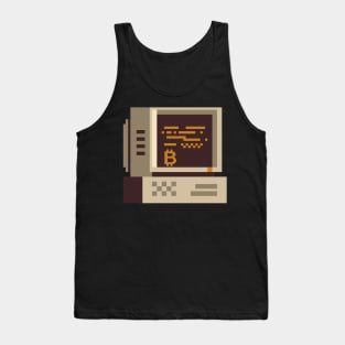 Bitcoin Old School Computer Tank Top